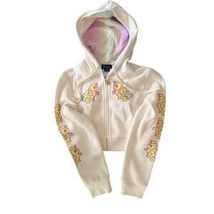 Tokidoki Unicorno Cropped Zip Hoodie Womens Small Pastel Rainbow Kawaii NWOT